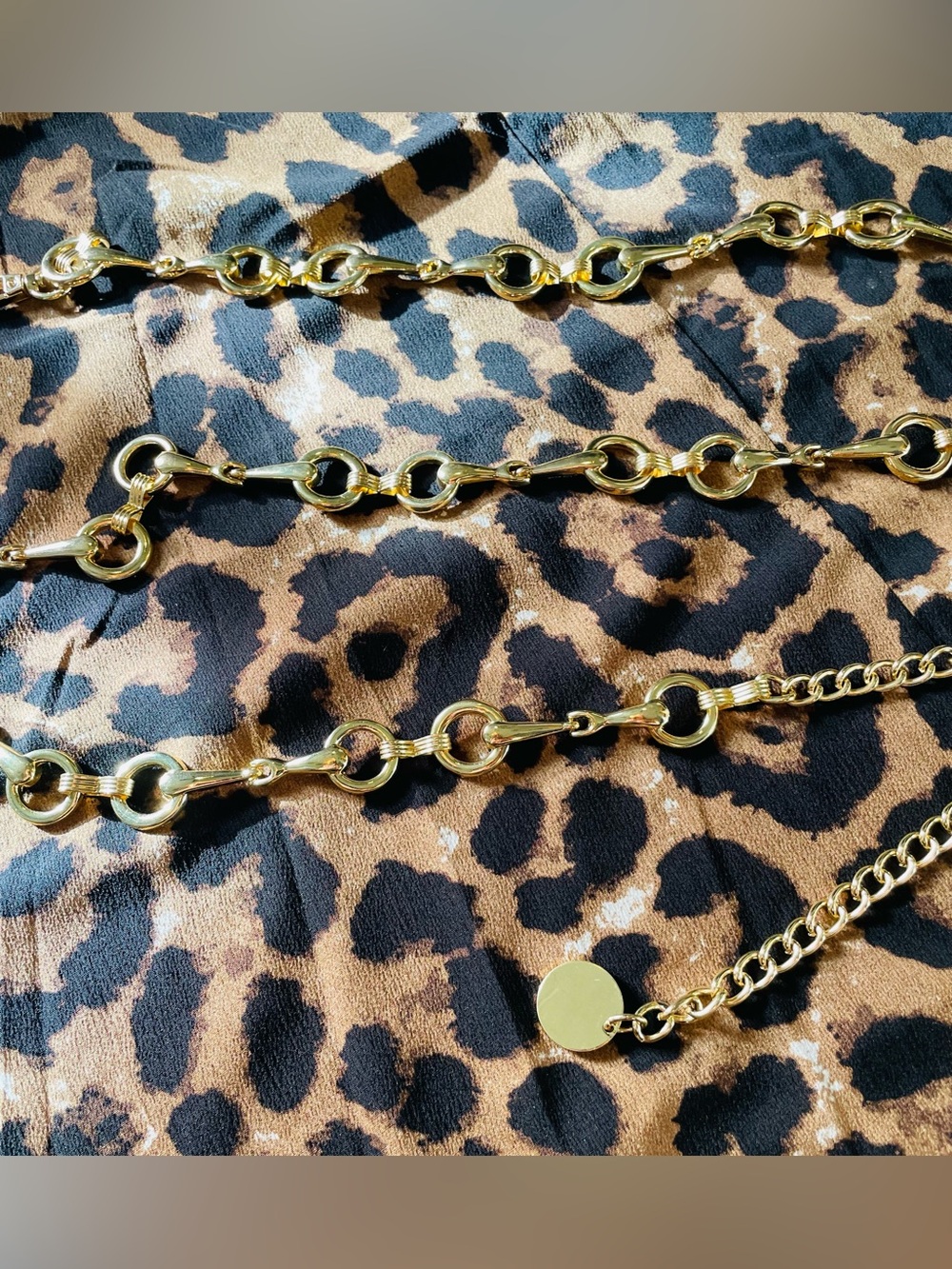 Vintage Horsebit Gold Metal Chain Belt